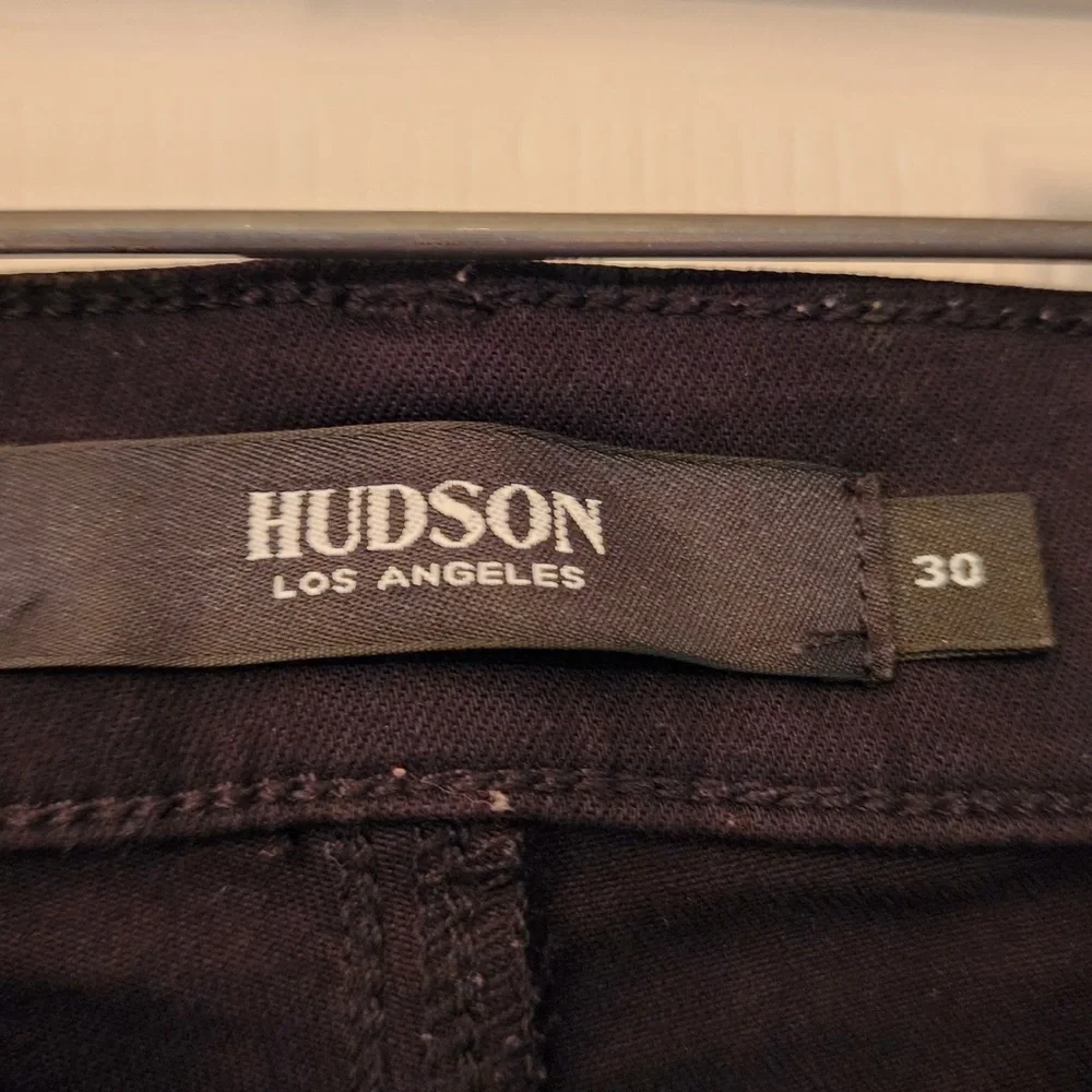 Hudson Barbara High-Rise Women’s Black Super Skinny Ankle Jean Size 30